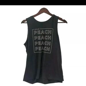 Peach Athletic Brand Gray Wrap Open Back Tank Top Womens Size M